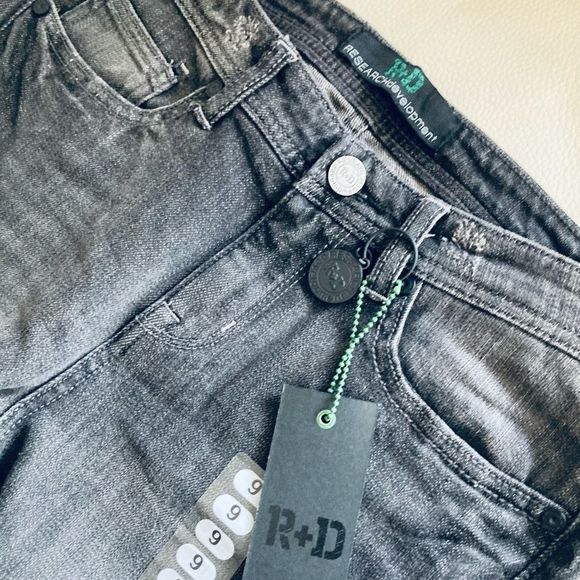 Research Development Black Gray Flare Jeans - Picture 3 of 4